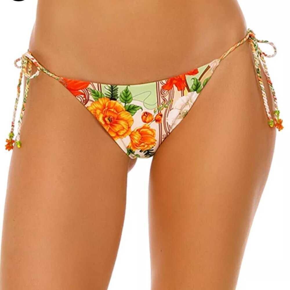 Agua Bendita Alegria Ete Tassel Tie Bikini Bottom  L